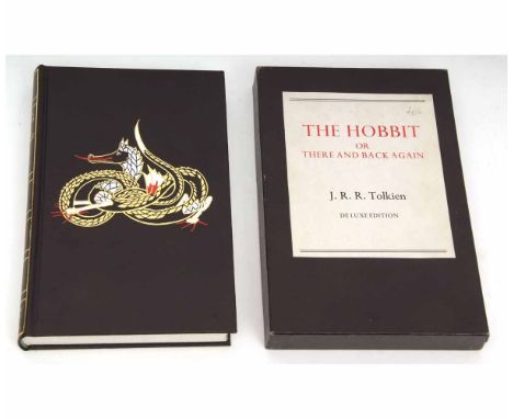 J R R TOLKIEN: THE HOBBIT OR THERE AND BACK AGAIN, 1976, 1st de-luxe edition, coloured frontis plus 12 coloured plates plus t