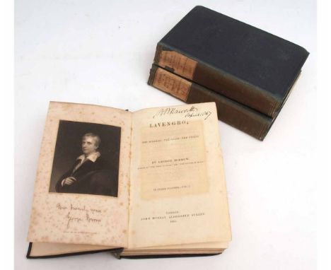 GEORGE BORROW: LAVENGRO ..., London, John Murray 1851 1st edition, 3 volumes, portrait frontispiece, half titles, volume 1 32