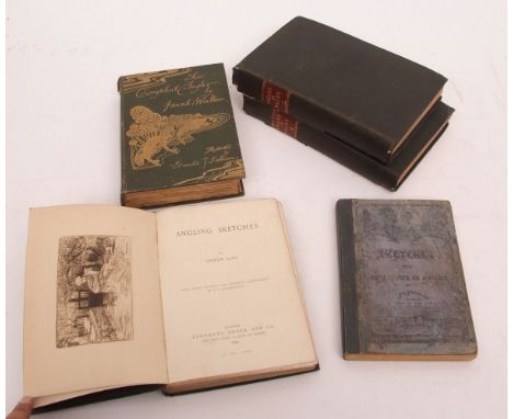 THOMAS MEDWIN: THE ANGLER IN WALES OR DAYS AND NIGHTS OF SPORTSMEN, London 1834 1st edition, 2 volumes, old cloth worn plus G