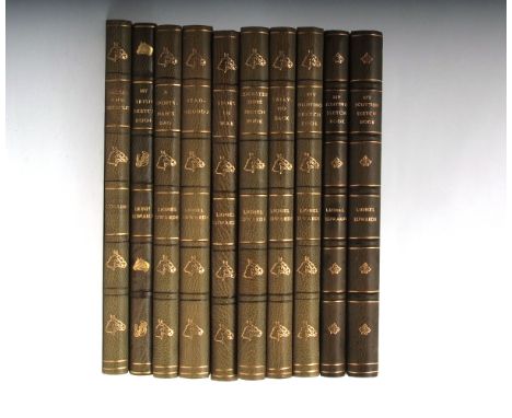LIONEL EDWARDS, 8 titles: MY SCOTTISH SKETCH BOOK, 1929, 1st edition, 16 coloured plates as called for; MY HUNTING SKETCH BOO