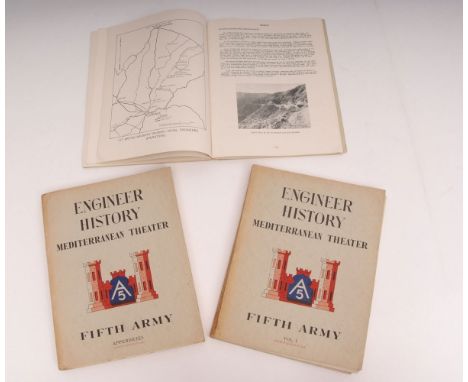 ENGINEER SECTION HEADQUARTERS 5TH ARMY (PUBLISHED): ENGINEER HISTORY 5TH ARMY MEDITERRANEAN THEATER, [1945], 1st edition, 3 v