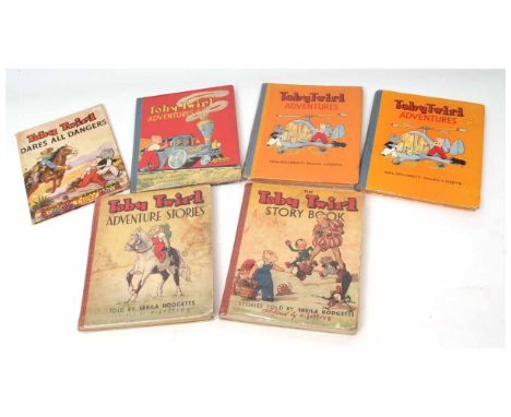 SHEILA HODGETTS, 6 titles: THE TOBY TWIRL STORY BOOK, [1947], original cloth backed pictorial boards worn, inner joints weak;