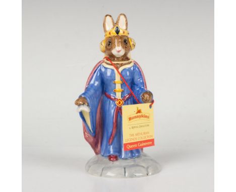 A figure of one of the central characters in the classic tale, wife to King Arthur, dressed in royal attire. Part of the Arth