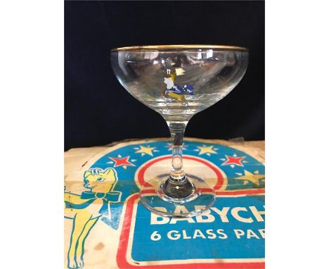 A set of boxed Vintage Babycham glasses