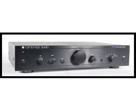 A&nbsp; 20th Century Cambridge Audio A - 500 Remote Integrated Amplifier, finished in black complete with original box. Measu