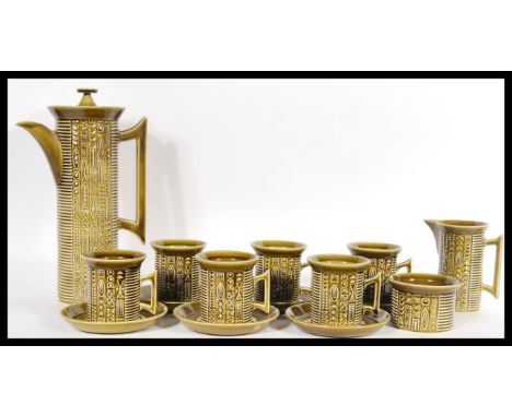 Susan Williams Ellis - Portmeirion - A vintage retro 20th Century coffee service in the Cypher pattern consisting of tall cof