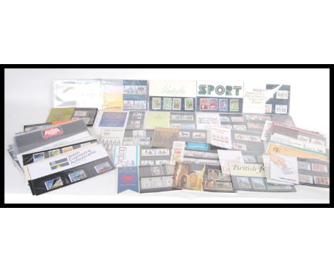 A collection of 20th Century stamp presentation packs 1st Day Issues (largely unused decimal) to include British Flora, the B