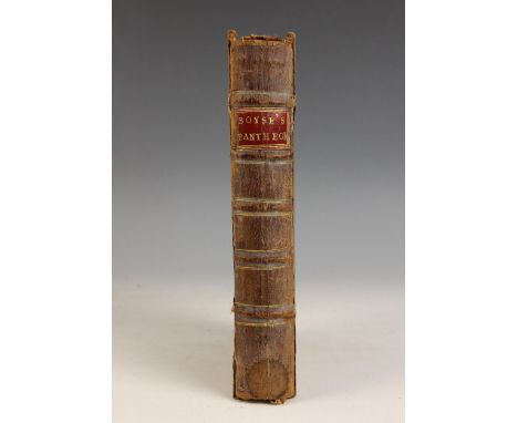 Boyse (Samuel),  A NEW PANTHEON: OR, FABULOUS HISTORY OF THE HEATHEN GODS, HEROES, GODDESSES, &c, full leather, laid paper, e