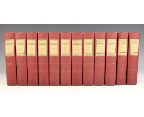OLD FRENCH COURT MEMOIRS, first edition, 12 vols, red cloth boards, applied title labels to spines, gilt top edge to block, t