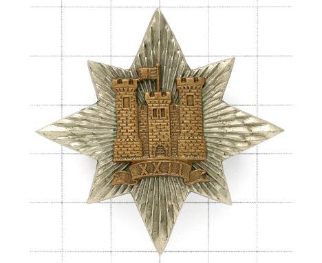 22nd Dragoons scarce WW2 NCO’s bi-metal arm badge.LoopsRaised 30.12.1940, from cadre of 4/7 DG and 5th DG; stood down 1.12.19