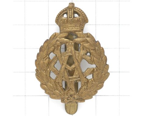 Army Veterinary Corps WW1 all brass economy cap badge circa 1916-18.Die-stamped brass SliderVGC