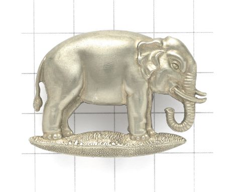 19th PWO Hussars scarce pre 1922 NCO’s arm badge.Die-stamped white metal example. Three loopsThe Elephant was borne in commem