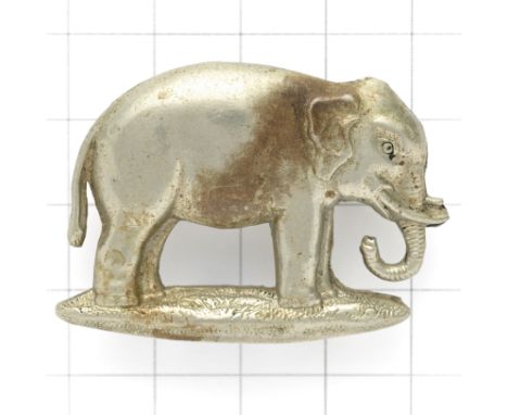 19th PWO Hussars scarce pre 1922 NCO’s arm badge.A fine hollow white metal example. LoopsThe Elephant was borne in commemorat