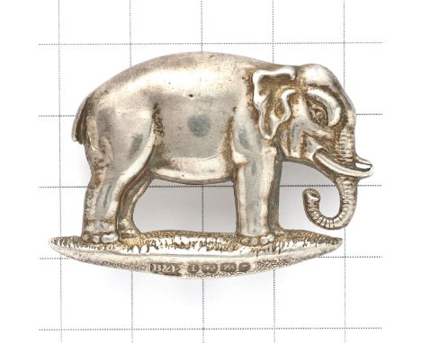 19th PWO Hussars scarce 1885 Birmingham hallmarked silver NCO’s arm badge.Die-stamped B & P (Bent & Parker)Three loopsThe Ele