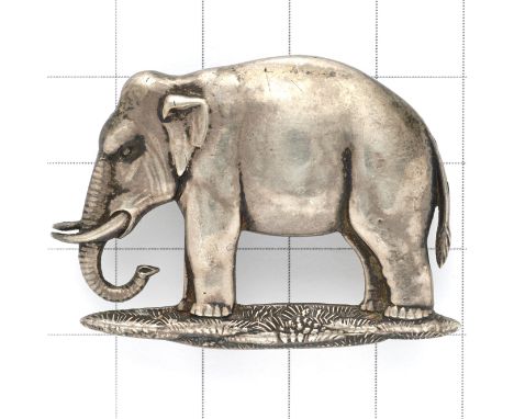 19th PWO Hussars scarce pre 1922 pagri badge.A fine die-stamped unmarked silver example. LoopsThe Elephant was borne in comme
