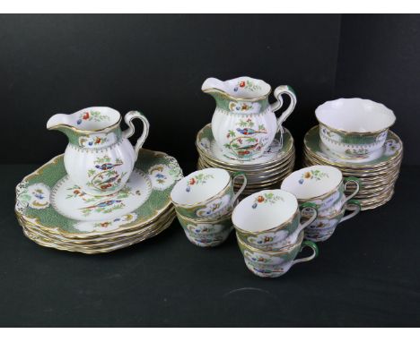 Early 20th century Spode Copeland's China ' Aviary ' Part Tea Service, retailed by T Goode &amp; Co, comprising 6 Tea Cups, 1