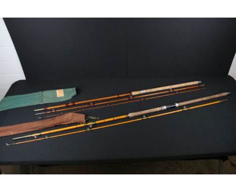 Two vintage fishing rods to include a Barrie Brooks special and a Milwards Swimmaster. 