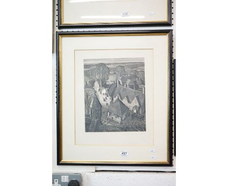 Robin Tanner (1904-1988) Etching from the Memorial Portfolio titled ' Christmas 1929 ', limited edition no. 44/100 with Robin