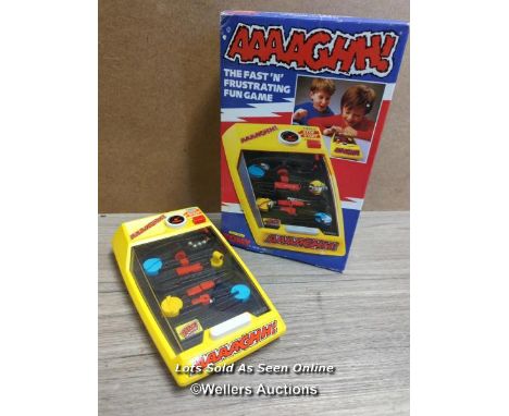 VINTAGE TOMY "AAAAGHH" PINBALL GAME IN ORIGINAL BOX WITH PACKING FOAM 