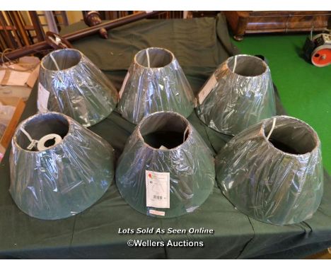 6X NEW GREEN LIGHT SHADES [THIS LOT WILL NEED COLLECTING FROM THE ACADEMY BILLIARD COMPANY IN WEST BYFLEET, THE FULL ADDRESS 