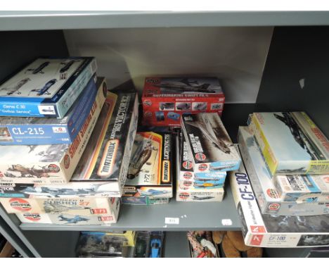 A collection of nineteen mixed scale Aircraft plastic kits including Airfix, Matchbox, Hales, Dragon, Hobby Craft, all appear