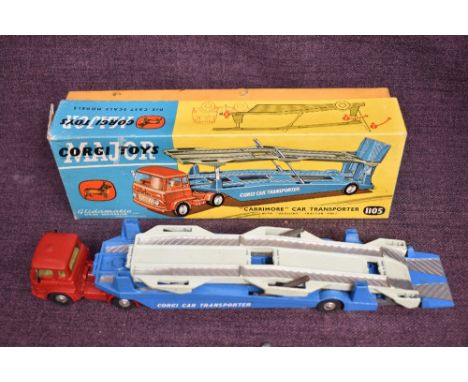 A Corgi Toys Major diecast, 1105 Carrimore Car Transporter with Bedford Tractor Unit, in original box