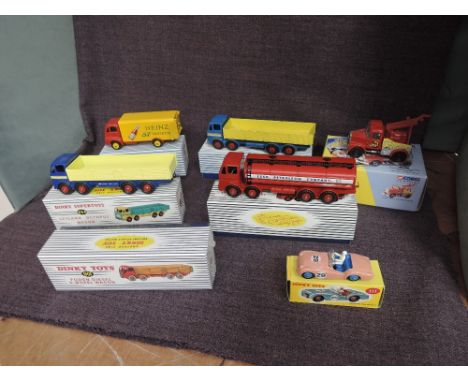 Six Dinky reproduction or repainted Vehicles, all boxed along with a Corgi 97886 Chipperfield Circus Scammell Highwayman with