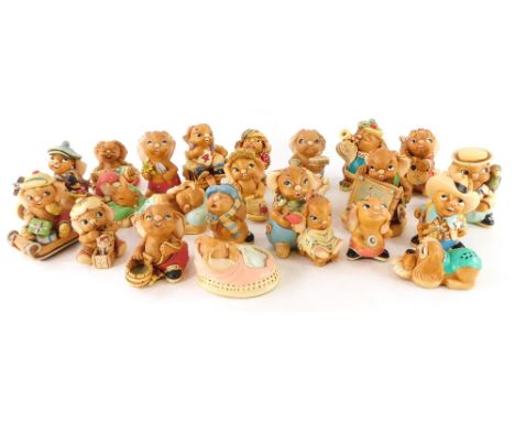 A group of Pendelfin figures, to include Bobby, Deputy, Angelo, Sweep, Humphrey, Go Kart, Drifter, Parsley, Rafael, Blossom, 