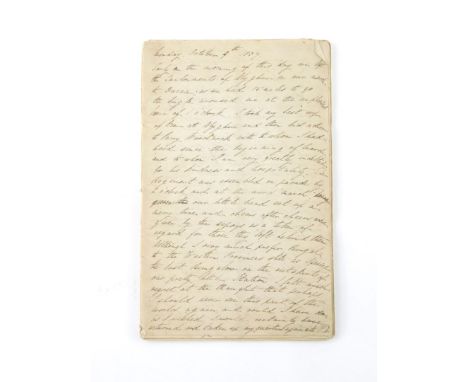 An early 19thC journal, relating to an Ensign H.C. James of teh 32nd Bengal Light Infantry 1837/38.  Note: See the previous l