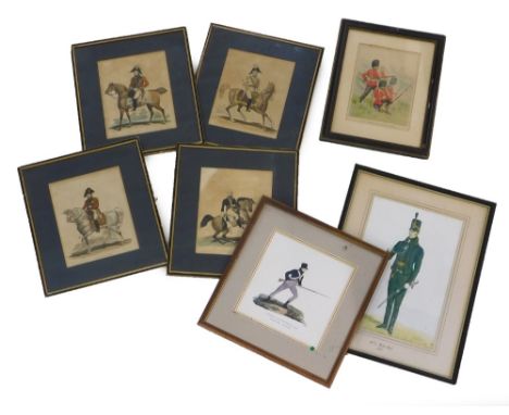 A set of four 19thC coloured military prints, to include Francis Emperor of Austria, The Duke of York, George III, and Genera