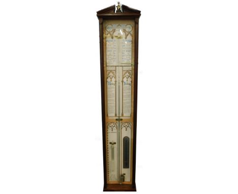 A Victorian style limited edition Admiral Fitzroy barometer, 1655 of 2000,  numbered 367, 815, with Gothic printed display, i