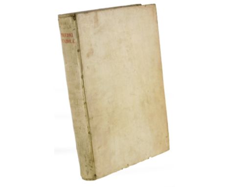 Phaederus (Augustus). FABULARUM AESOPIARUM title in red and black, engraved title vignette, folding engraved portrait frontis