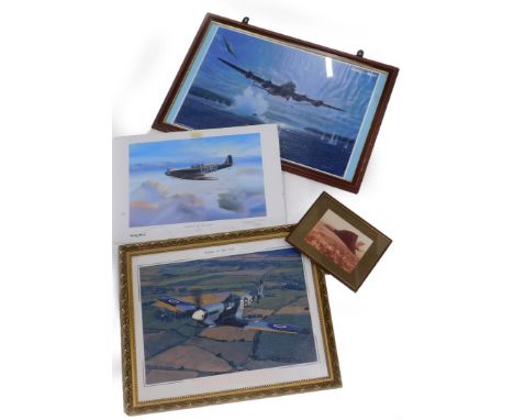 After Keith Hill. Tribute to the few, artist signed limited edition print with further signature of Wing Commander PPC Barthr