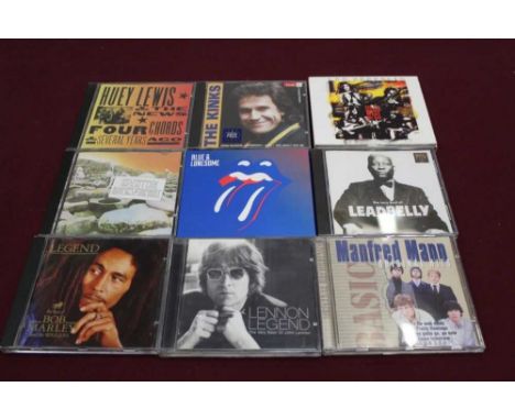 Two boxes of CD's including The Beatles (30 plus) Graham Bond, David Bowie, Led Zeppelin, John Mayall, Leadbelly, Kinks, Roll