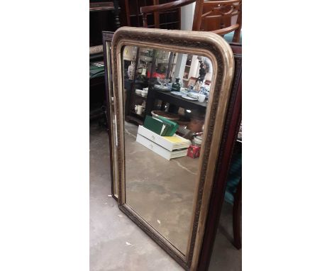 Large 19th century gilt framed overmantel mirror, 83cm wide, 137.5cm high