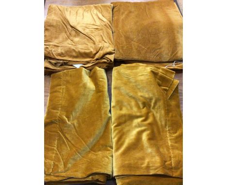 2 boxes velvet curtains, gold, blue and green shades