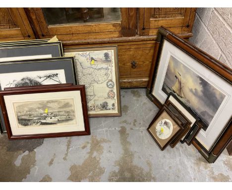 Group of decorative prints including signed limited edition print "The Chase" by Thomas J Burrell