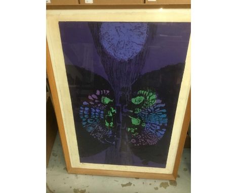 English School, circa 1960s, silkscreen print, indisinctly signed and titled, 92 x 57cm, framed