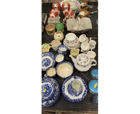 Ceramics by Clarice Cliff, Carltonware, glassware, set of German plates depicting Wagner operas, and other items