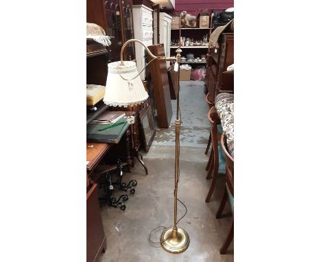Brass adjustable standard lamp together with another (2)