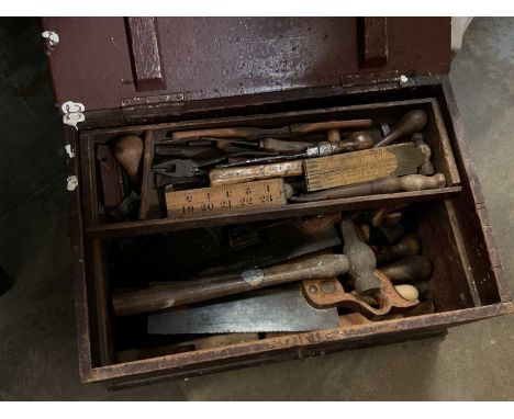 Box of antique tools
