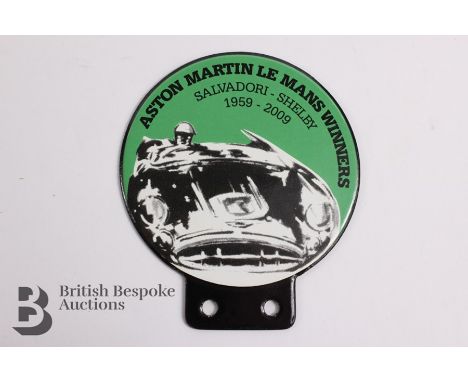 Aston Martin (1959-2009) fifty years (Aston Martin Le Mans Winners) Savadori Shelby commemorative limited edition car badge, 