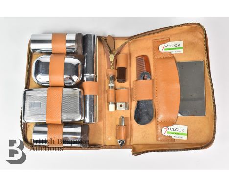 Bentley pale brown leather motoring and travelling vanity case for the vintage and classical Bentley owner (1930's - 1950's).