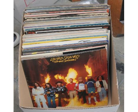 3 x Boxes of LP and 12 inch records - Rock , Pop , Metal. Artists including Journey, Culture Club, UFO 2 x lps, Kiss 2 x lps,