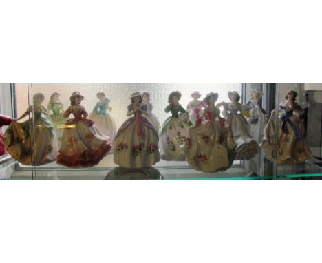 A set of twelve limited edition Royal Worcester figures by David Lyttel 'Sweet Forget me Not', 'Sweet Primrose', 'Sweet Snowd