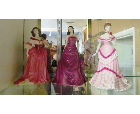 A Royal Worcester figure 'First Dance' 1337/7500 from The Tissot Collection, Coalport figure 'Lady Castlemaine' 1655/12500 (b