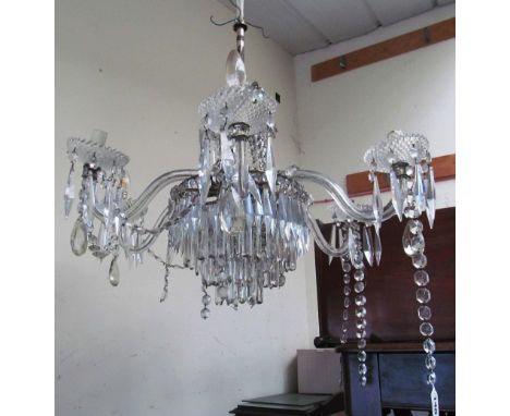 An impressive six branch ceiling light