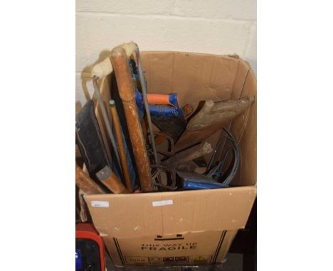 ONE BOX OF VARIOUS ASSORTED TOOLS