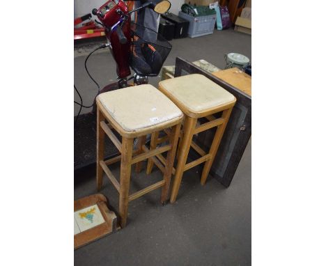 PAIR OF VINTAGE KITCHEN STOOLS