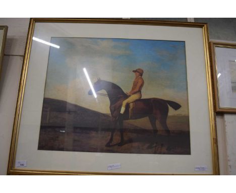 AFTER GEORGE STUBBS, COLOURED PRINT, FRAMED AND GLAZED